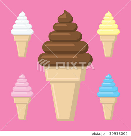 Vector collection of ice creams set Vector collection of ice creams set 39958002