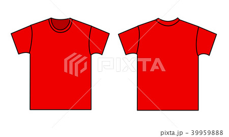Blank t-shirt template. Front and back Blank t-shirt template. Front and back 39959888