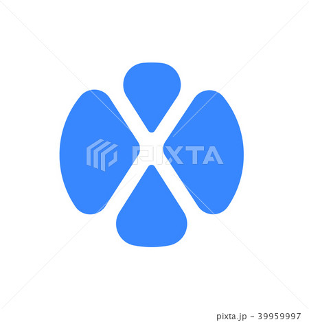 Letter X logo modern blue vector icon font 39959997