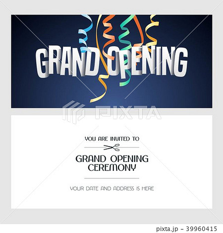Grand opening vector banner, invitation card 39960415