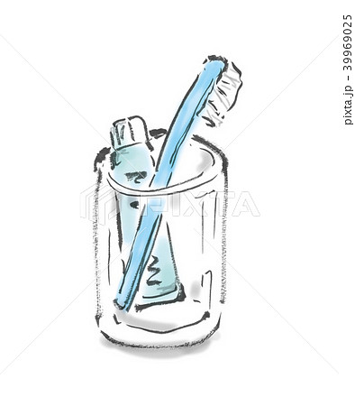 歯ブラシ 歯磨き コップのイラスト素材