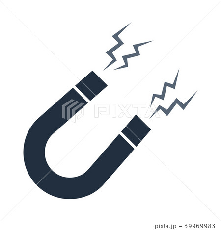 Magnet in flat style. Horseshoe magnet sign 39969983