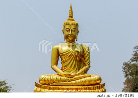 Big Golden Buddha statue in Thailand temple Big Golden Buddha statue in Thailand temple 39970199