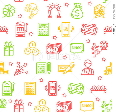 Lotto Signs Seamless Pattern Background. Vector Lotto Signs Seamless Pattern Background. Vector 39970266