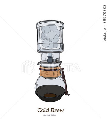 cold brew. coffee maker hand draw vector. 39970338