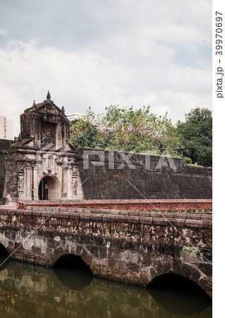 Gate and moat Fort Santiago, Manila, Philippines 39970697