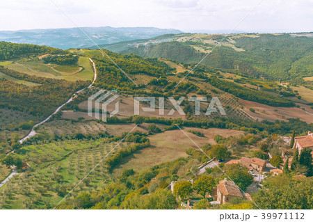 Tuscany hills with road. Italy Tuscany hills with road. Italy 39971112