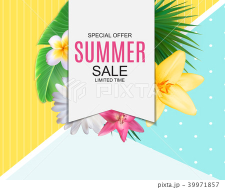 Abstract Vector Illustration Summer Sale Background 39971857