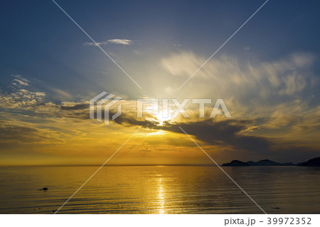 日没 夕焼け 風景 39972352