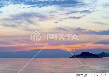 日没 夕焼け 風景 39972373
