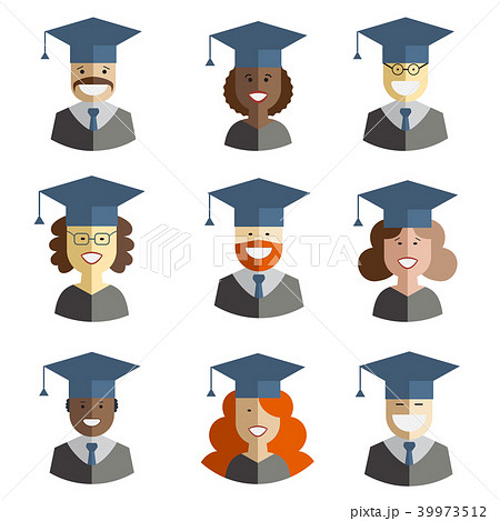 Graduation Man and Woman Icons Graduation Man and Woman Icons 39973512