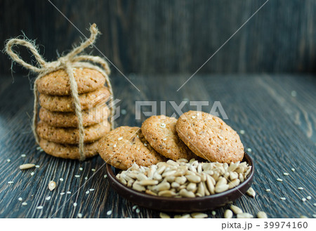 biscuits cereal with sesame seeds and in grain biscuits cereal with sesame seeds and in grain 39974160