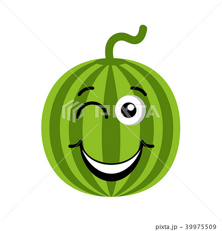 Happy watermelon emoticon 39975509