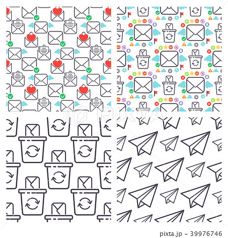 Email envelope cover communication correspondence seamless pattern background outline design paper Email envelope cover communication correspondence seamless pattern background outline design paper 39976746