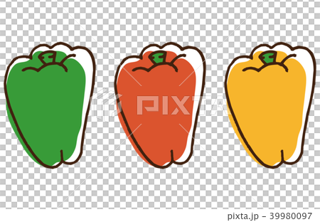 Three color peppers 39980097