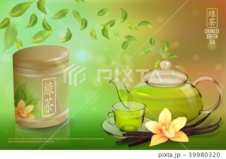 Tea advertising flyer, poster or banner template 39980320