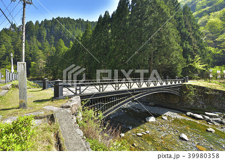 神子畑鋳鉄橋 みこはたちゅうてつきょう 兵庫県朝来市の写真素材