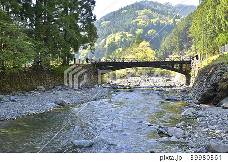 神子畑鋳鉄橋 みこはたちゅうてつきょう 兵庫県朝来市の写真素材