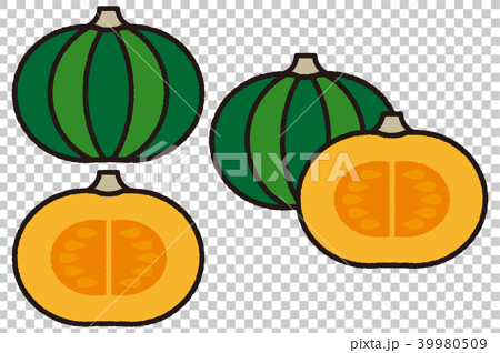 かぼちゃ_黒ライン 39980509
