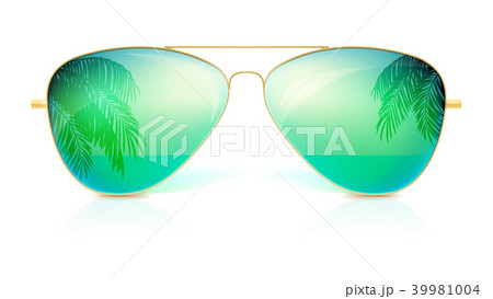 Realistic sunglasses, classic shape in fine gold 39981004