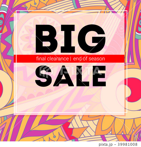 Big sale banner, get up to discount. Sales poster 39981008