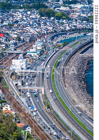 《静岡県》海沿いの東名高速と国道 39982222
