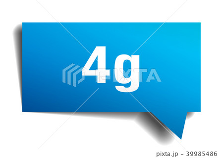 4g blue 3d speech bubble 39985486