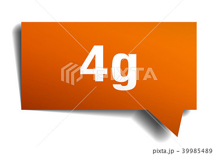 4g orange 3d speech bubble 39985489
