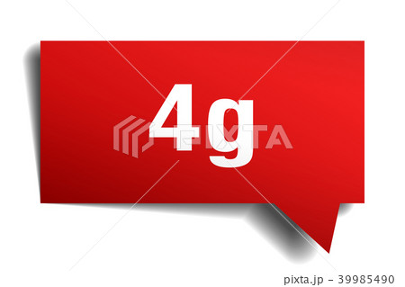 4g red 3d speech bubble 39985490
