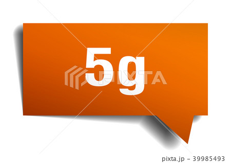 5g orange 3d speech bubble 5g orange 3d speech bubble 39985493