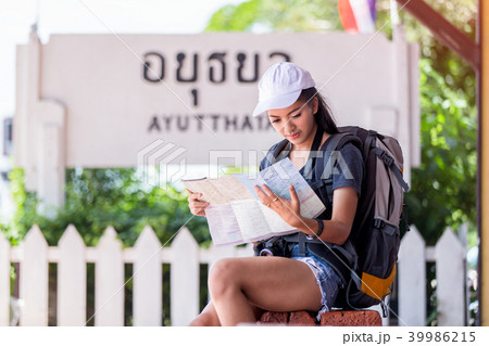 Young asian woman traveler Young asian woman traveler 39986215