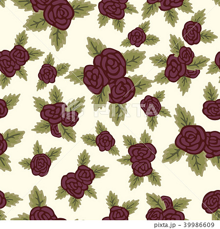 Colorful seamless pattern, red roses on light background 39986609