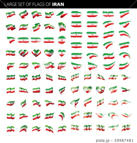 Iran flag, vector illustration 39987481