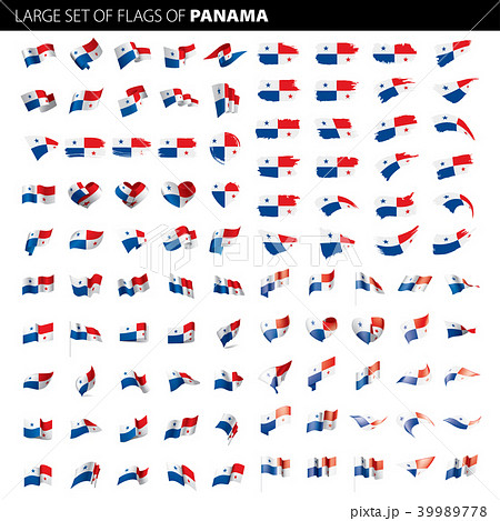 Panama flag, vector illustration 39989778