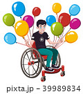 Disabled child. Boy with balloons 39989834