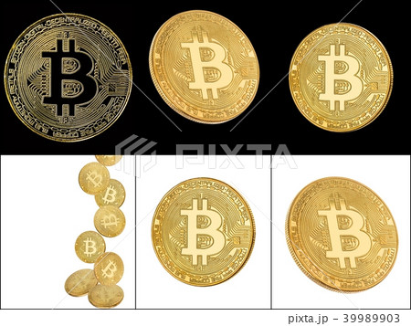 Studio shot of a collection of bitcoin. 39989903