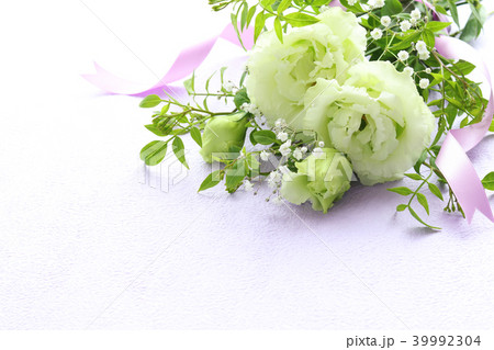 トルコキキョウのお供え花の写真素材