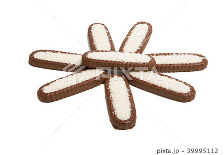 coconut biscuits isolated 39995112