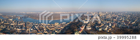 Panorama of Kiev, District Podol and the left bank, the Dnieper River on an April sunny day, Ukraine Panorama of Kiev, District Podol and the left bank, the Dnieper River on an April sunny day, Ukraine 39995288