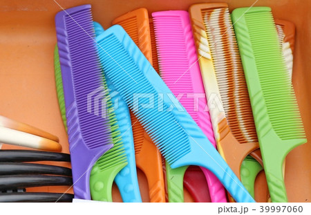 coloredful comb at the market coloredful comb at the market 39997060