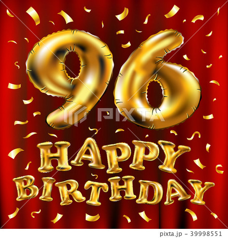 vector happy birthday 96 celebration gold balloons vector happy birthday 96 celebration gold balloons 39998551