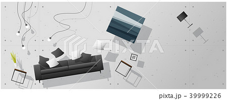 Furniture hovering into new living room 39999226