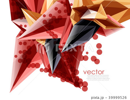Color glass crystals on white background, geometric abstract composition with glass gemstones and 39999526