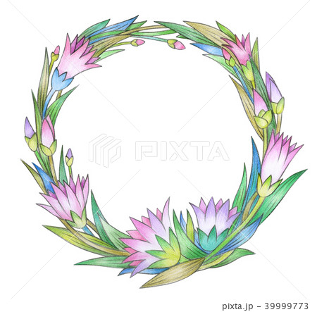 Flowers and leaves,   floral  frame. 39999773