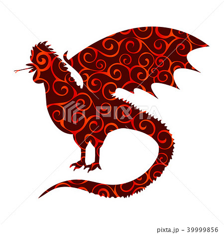 Cockatrice pattern silhouette ancient mythology fantasy 39999856