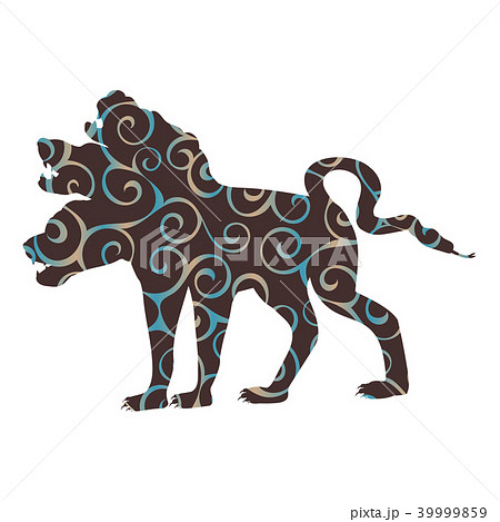 Cerberus dog pattern silhouette ancient mythology fantasy 39999859