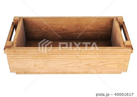 wooden box isolated on white background. wooden box isolated on white background. 40001617