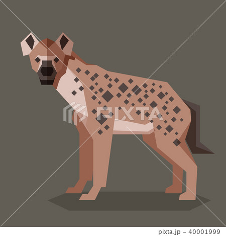 Flat Geometric Hyenaのイラスト素材