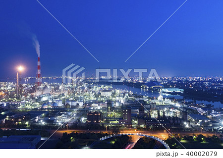 四日市コンビナートの夜景 四日市コンビナートの夜景 40002079