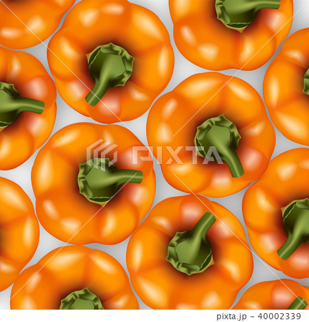 Orange bell pepper top view pattern. Orange bell pepper top view pattern. 40002339